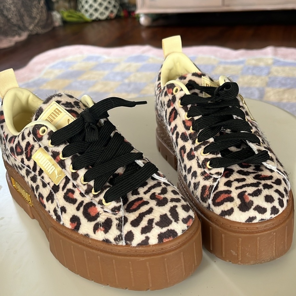 Womens Puma Mayze Platform Athletic Shoe - Leopard size 6
